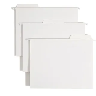 Smead FasTab 64002 Hängeregister, 1/3-Schnitt, integrierte Registerkarte, Briefgröße, Weiß, 20 Stück pro Box