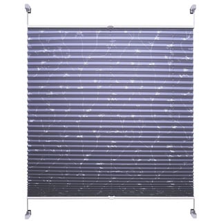 Klemmfix-Plissee Ranke 40 x 130 cm Polyester Grau