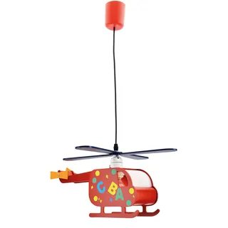 näve Pendelleuchte »Hubert« E27 1 Stk. Form eines Hubschraubers, rot