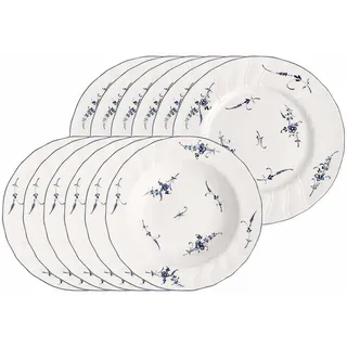 Villeroy & Boch Vieux Luxembourg Tafelservice 12-tlg. weiß/blau