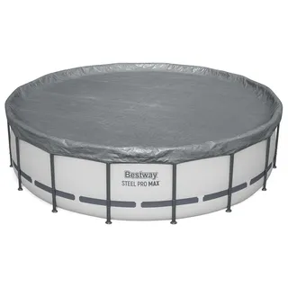 Bestway Poolabdeckung Ø4,88 m Rund Polyester Grau - Grau