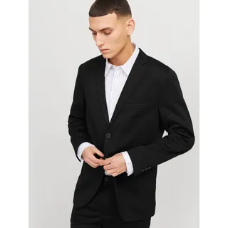 Jack & Jones Sakko "JPRJAXON Jersey Blazer mit Stretch für stylischen Look" meliert, modisch, slim fit, Materialmix, schwarz