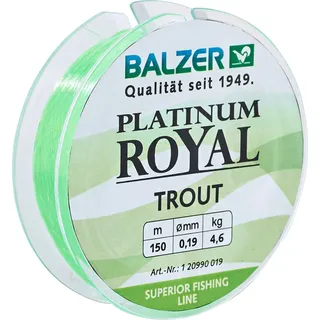 Balzer Platinum Royal Trout Schnur - 150m monofile Angelschnur, Durchmesser/Tragkraft:0.19mm / 4.6kg, Farbe:Chartreuse