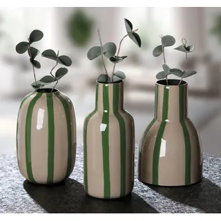 s.Oliver Tischvase »3er Set, Deko-Vase, klein, "Piccolo"«, grün,