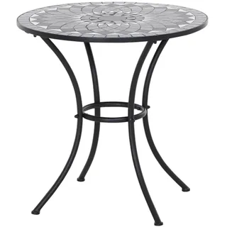 Siena Garden Bistrotisch Ø 70 x 71 cm Schwarz/Mosaik