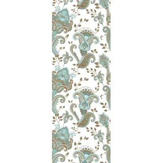 queence Vinyltapete »Gates«, bedruckt-Motiv-botanisch-floral-gemustert-natürlich, 90x250cm, selbstklebend, kinderleichte Anbringung, Sticker, weiß