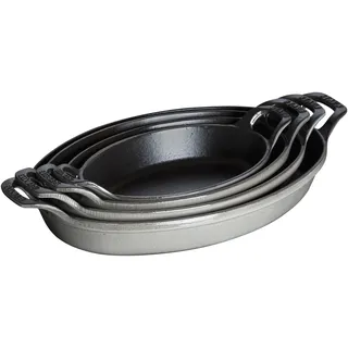 Staub Specialities Ofenform 24 cm, oval, Graphit-Grau, Gusseisen