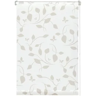 GARDINIA Rollo EasyFix Scandinavian 120 x 150 cm Weiß/Natur