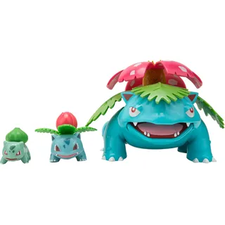 Jazwares Pokémon Select Entwicklungs Multipacks - Bisasam, Bisaknosp, Bisaflor
