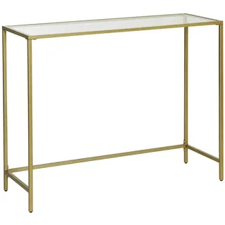 VASAGLE Konsolentisch 100 x 35 x 80 cm gold