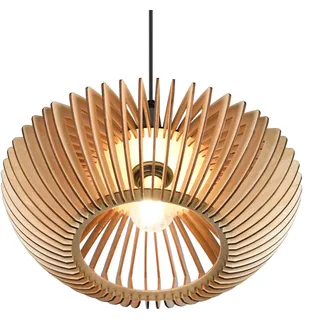 Trio Colino 1-flg. Ø 40 cm rund Holz naturbelassen