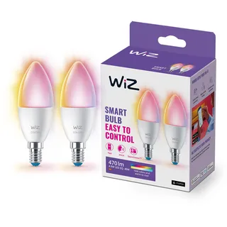 WIZ LED-Kerze 40W E14 4,9 W 470 lm warm- bis kaltweiß 2 St.