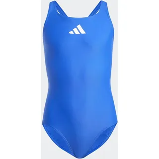 Badeanzug ADIDAS PERFORMANCE "SOLID SMALL LOGO", Jungen, Gr. 104, N-Gr, blau (semi lucid blau, weiß), Obermaterial: 78% Polyamid, 22% Elasthan, Badeanzüge Badeanzug