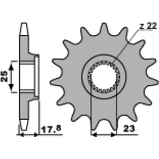 PBR Standard Stahlritzel vorne - 520 - Grau