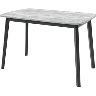Masseno ESSTISCH NICO S 130 cm - 170 cm / 80 cm x 77 cm Ausziehbar Esszimmertisch, Küchentisch, Ovaler Tisch, Modern Design - Grau