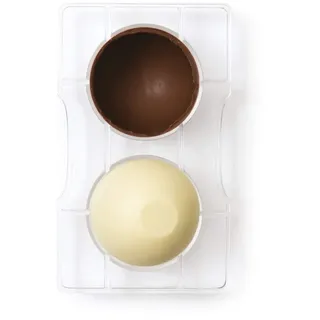 DECORA 0050093 PRALINENFORM HALBKUGEL MIT Basis Ø 75-200X120X22 MM, durchsichtig