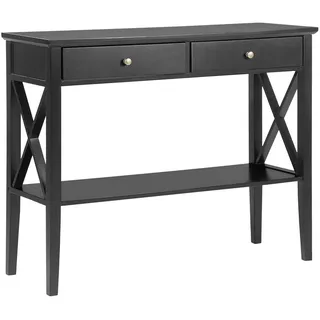 Beliani Avenue Konsolentisch 100x80x35 cm schwarz