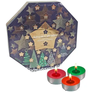 Pan Aroma Weihnachten Advent Kalender Mit 24 Parfümiert Tee Licht - Stars