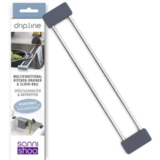 Sanni Shoo drip.line - multifunktionaler Spülen-Abtropfer, Spültuchhalter, Ordnungshelfer, Spülbecken- Organizer, Abtropfgestell, Utensilien-Halter, Caddy - das Original aus dem TV (Anthrazit, Pure)