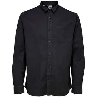 SELECTED HOMME Herren Slhregrick-ox Flex Shirt Ls W Noos, Schwarz, 3XL