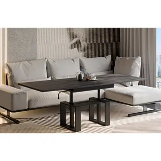 endo-moebel Endo-Möbel Couchtisch EMPOLI 110-170 cm Sofatisch Wohnzimmertisch - 110-170 cm X 58-75 cm X 65 cm - Beton Dunkel