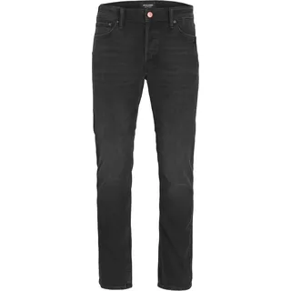 Jack & Jones Hose MIKE Tapered Jeans im 5-Pocket-Style mit Knopfleiste und Gürtelschlaufen - Rot