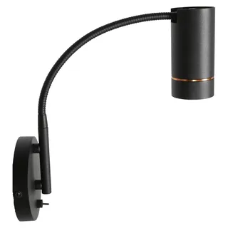 Wandleuchte - schwarz - DownLume - metall - bettlampe - GU10 - 4857ZW - Steinhauer - Schwarz