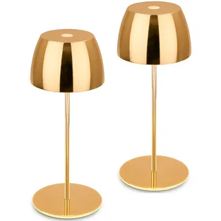 Briloner Mini LED Tischlampe Goldfarben 2 St.