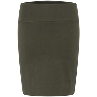 KAFFE Rock Penny Damen Rock Knielang Midirock Jersey Pencil Penny Skirt Strechy Bleistiftrock Forest Night XXL