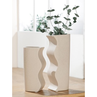 Gilde Deko Vase Onda, - 34387 - Beige