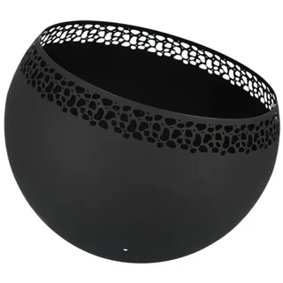 degawo Feuer Ball schwarz 58cm Korb Stelle Schale Terrassen Ofen Metall Lager Laser Cut