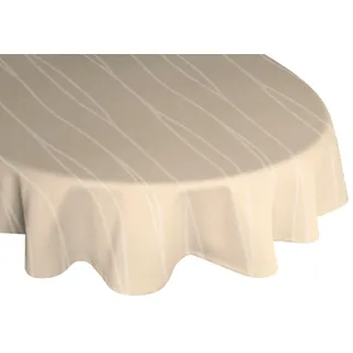 Wirth Tischdecke LANGWASSER oval 130 x 190 cm Grau