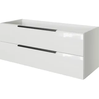 Pelipal Unterschrank für Doppel-Waschtisch Quantum 07 Schneeweiß Glanz 120 cm