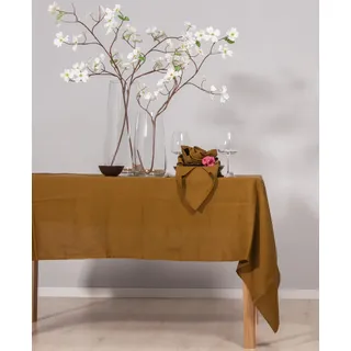 100% Leinen Tischdecke, 140x200 cm, Natürlicher, eleganter Stil