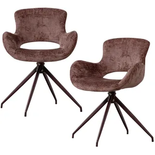 Livetastic Armlehnstuhl-Set Lila Textil