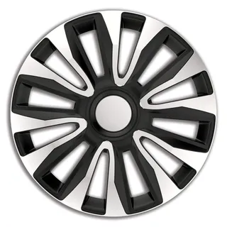 Auto-Style AutoStyle 16" Zoll Radkappe Satz schwarz/silber PP 5096SB Radzierblenden Radblende