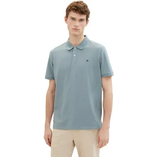 TOM TAILOR Herren Basic Piqué Poloshirt, 27475 - Grey Mint, XXL