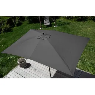 Sonnenschirm Florida, Gartenschirm Marktschirm, 2x3m Polyester/Holz 6kg - anthrazit - Blau