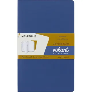 Moleskine Notizbuch 2er-Set A5 Blau/Gelb blanko