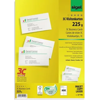 Sigel Visitenkarten 225 g/m2, 400