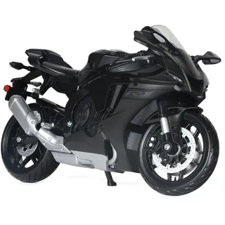 Risopen 1:12 Motorrad Modell kompatibel für Yamaha YZF-R1 1000R Legierung Diecast Motorrad Modell Spielzeug Mini Moto Geschenk (schwarz)