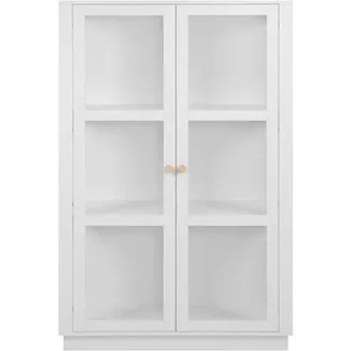 Mid.you Vitrine , Weiß , Metall , 4 Fächer , 100x150x40 cm , stehend , Esszimmer, Vitrinen, Vitrinenschränke