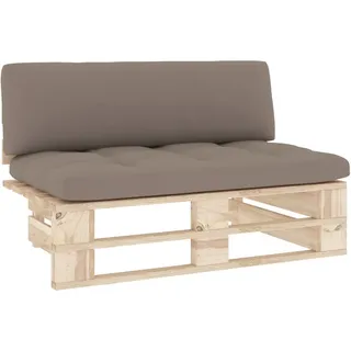 vidaXL Outdoor-Mittelsofa Paletten Imprägniertes Kiefernholz - Taupe