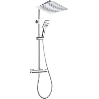 dylin gmbh Görbach Regendusche Duschsystem mit Thermostatarmatur Chrom 30 x 30
