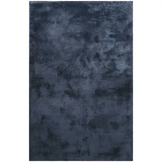 Homie Living Teppich HOMIE LIVING "Pisa", blau (dunkel blau), B:130cm H:25mm L:190cm, Polyester, Teppiche, Teppich, Hochflor, Microfaser, uni, weich, Shaggy, Wohnzimmer, Schlafzimmer