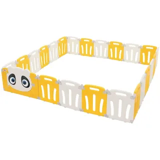 Joyz Laufgitter Baby faltbar 240 x 240 cm , Gelb , Kunststoff , Quadratisch , 240x53x240 cm , Babymöbel & Kindermöbel, Babyzimmer, Laufgitter
