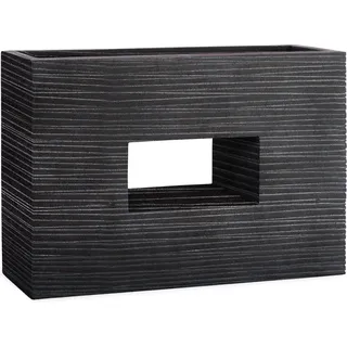 Pflanzwerk Pflanzkübel Vista Premium Frostbeständig Groove 75 cm Anthrazit