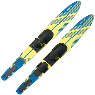 Vevor Wasserski (150 cm) mit X-7 verstellbaren Hufeisenbindungen & gepolsterter hinterer Zehenplatte, Hochglanz-UV-Beschichtung, Wasserski-Kombination für Erwachsene bis 136 kg