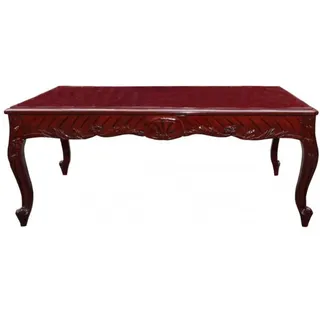 Casa Padrino Barock Couchtisch aus Massivholz in Mahagoni Farbe, 120 x 80 x 48 cm - Braun