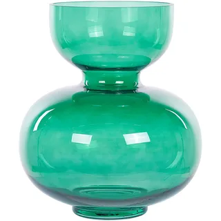 Beliani Blumenvase Glas 27 cm Grün